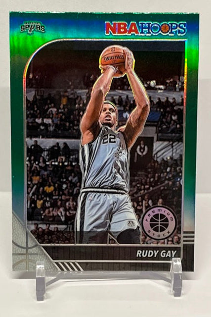 2019-20 Panini Hoops Premium Green Prizm Rudy Gay Spurs #173