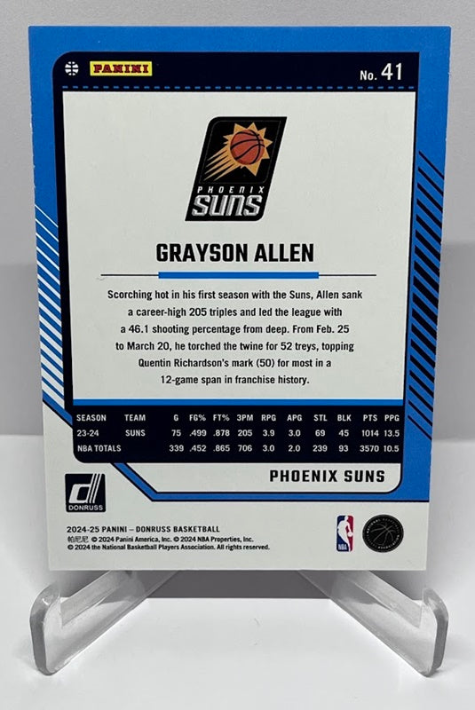 2024-25 Panini Donruss Holo Maroon Laser Grayson Allen Suns #41 *6