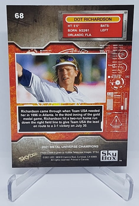 2021 Skybox Metal Universe Dot Richardson Softball #68