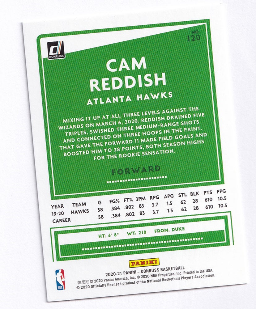 2020-21 Panini Donruss Press Proof Cam Reddish Hawks 068/349 #120