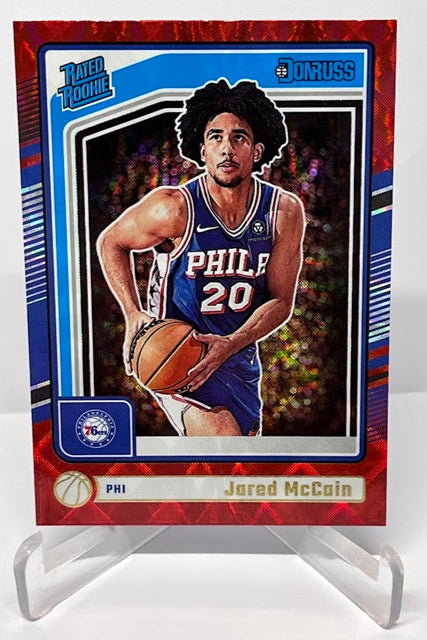 2024-25 Panini Donruss Red Rated Rookie Jared McCain 76ers #228 *6