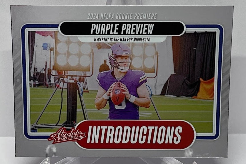 2024 Panini Absolute Introductions JJ McCarthy Minnesota Vikings #I-JMY *3