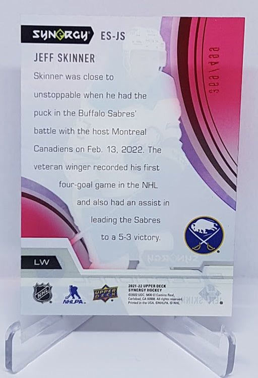 2021-22 Upper Deck Synergy Acetate Exceptional Jeff Skinner Sabres 369/499
