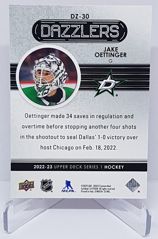 2022-23 Upper Deck Dazzlers Red Jake Oettinger Stars