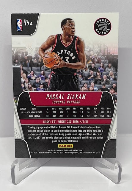 2016-17 Panini Threads RC Pascal Siakam Toronto Raptors #174
