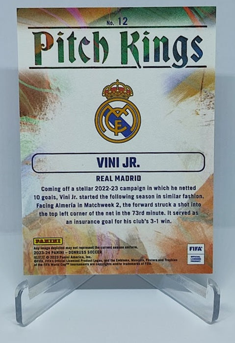 2023-24 Panini Donruss FIFA Pitch Kings Vini jr Real Madrid #12