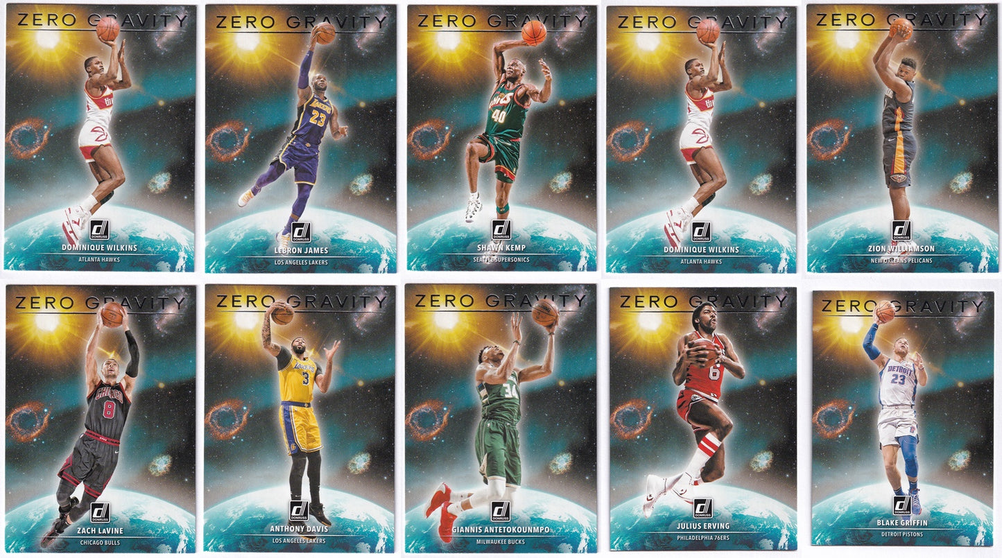 2020-21 Panini Donruss ZERO GRAVITY Complete Set #1-10