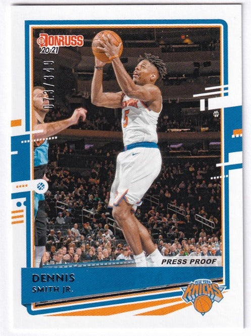 2020-21 Panini Donruss Press Proof Dennis Smith jr Knicks 073/349 #99