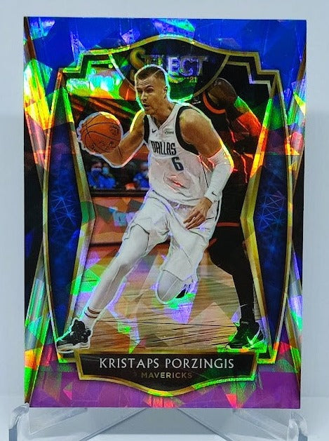 2020-21 Panini Select Cracked Ice Prizm Kristaps Porzingis Dallas Mavericks #105