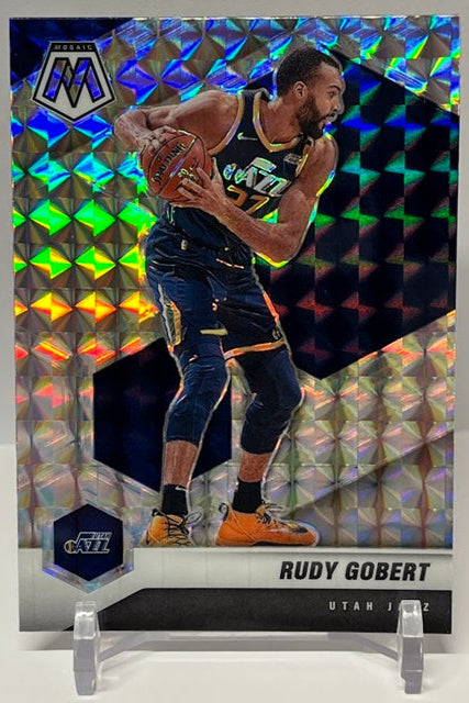 2020-21 Panini Mosaic Silver Prizm Rudy Gobert Utah #56