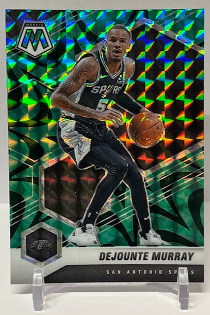 2020-21 Panini Mosaic Green Reactive Dejounte Murray Spurs #46