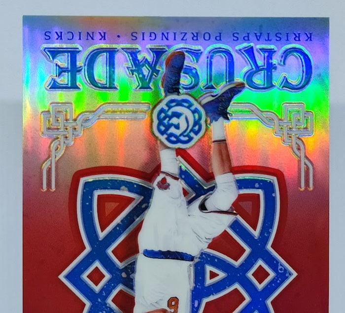 2016-17 Panini Excalibur Crusade Red Prizm Kristaps Porzingis Knicks 98/99 #105