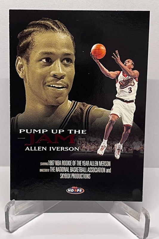 1998 Skybox Hoops Pump up the Jam Allen Iverson 76ers #2