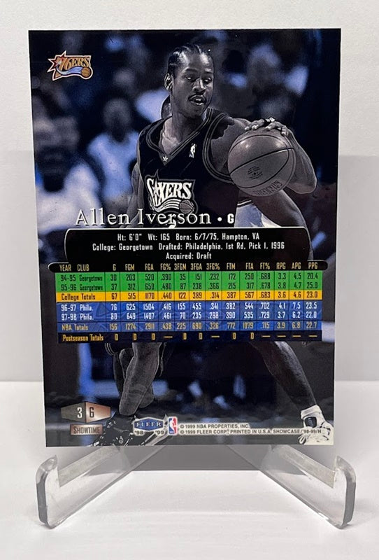 1998-99 Flair Showcase Power Allen Iverson Philadelphia 76ers