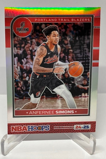 2024-25 Panini Hoops Silver Prizm Anfernee Simons Portland #127