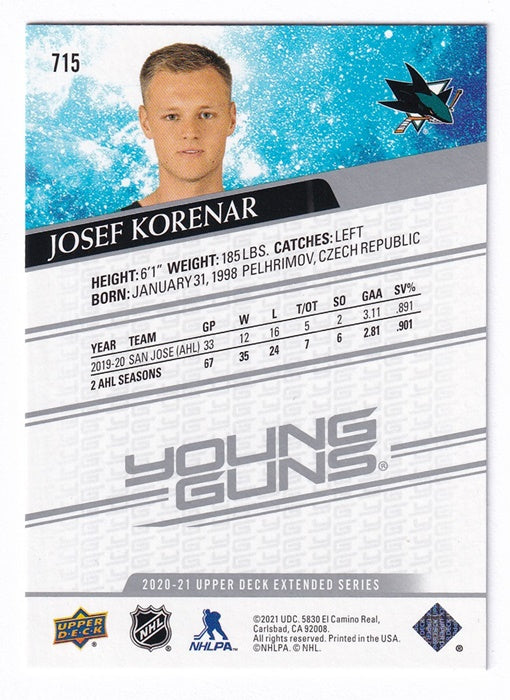 30 Card Lot 2020-21 Upper Deck Extended Series Young Guns 701-730 Complete