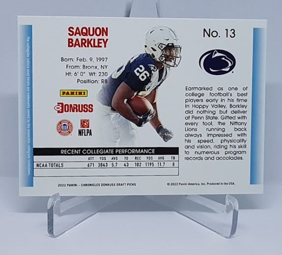 2022 Panini Chronicles Donruss Saquon Barkley Penn State #13