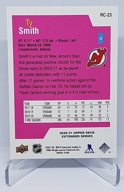 2020-21 Upper Deck Extended Series Rookie Class Ty Smith Devils RC23