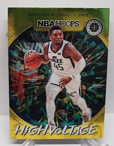2019-20 Panini Hoops Premium Stock High Voltage Donovan Mitchell Jazz