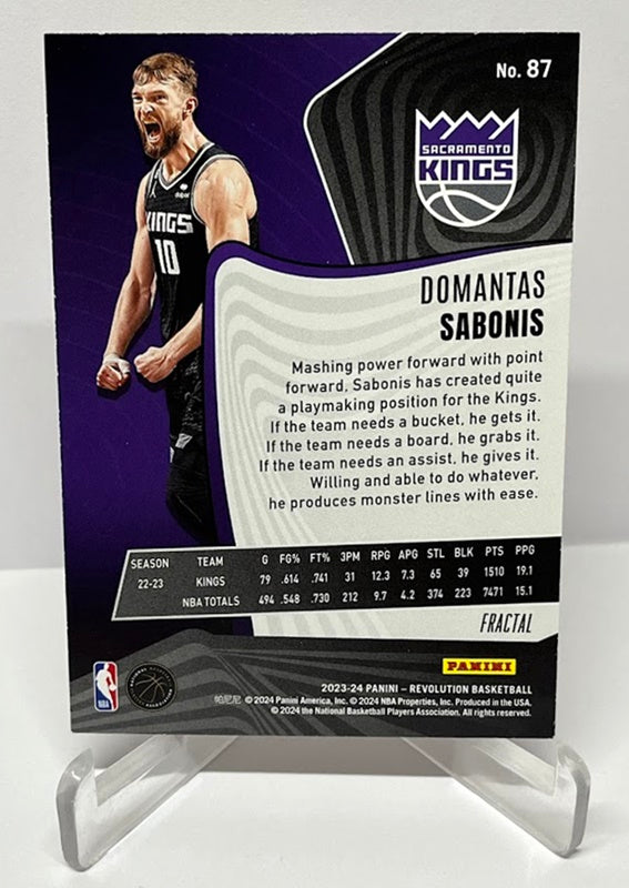 2023-24 Panini Revolution Fractal Domantas Sabonis Kings #87