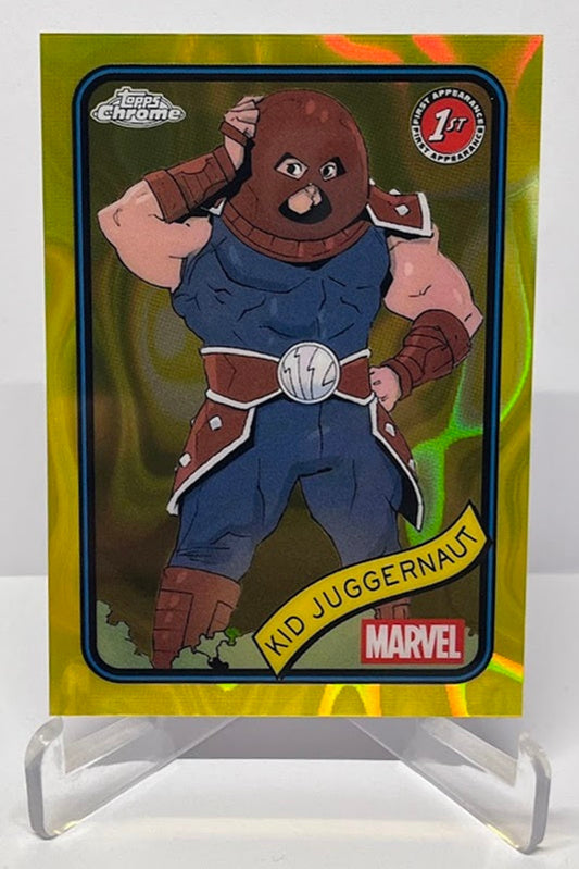 2025 Topps Chrome Marvel Yellow Lava 1st Appearance Kid Juggernaut #60 *7