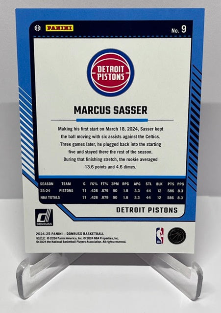 2024-25 Panini Donruss Red Stars Marcus Sasser Pistons 072/125 #9 *6