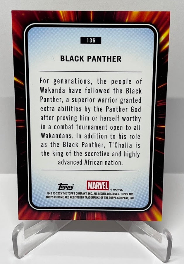 2025 Topps Chrome Marvel Yellow Black Panther #136 *7
