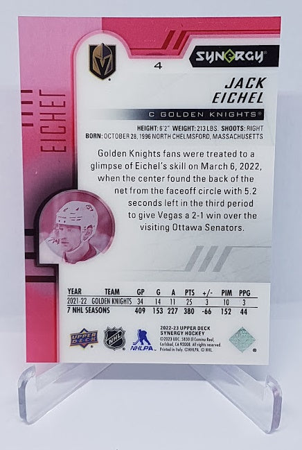 2022-23 Upper Deck Synergy Jack Eichel Golden Knights #4