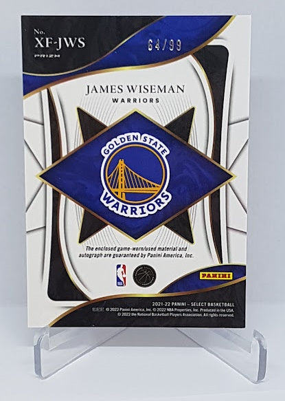 2021-22 Panini Select X-Factor Auto Jersey James Wiseman Warriors 64/99