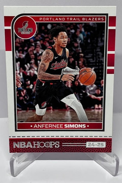 2024-25 Panini Hoops Red Back Anfernee Simons Portland #127