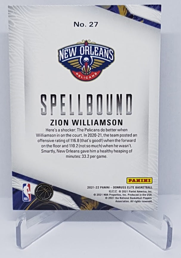 2021-22 Panini Donruss Elite Spellbound WILLIAMSON Complete Set