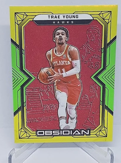 2021-22 Panini Obsidian Red Yellow Green Trae Young Atlanta Hawks 72/99 #11