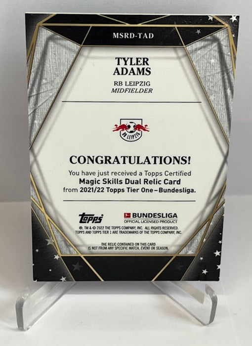 2021-22 Topps Tier One Dual Relic Tyler Adams RB Leipzig 16/25