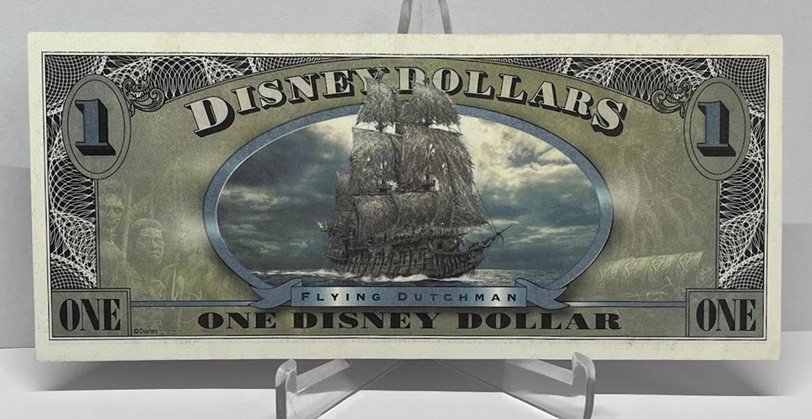 $1 Disney Dollar 20 Years 2007 Pirates of the Caribbean Flying Dutchman
