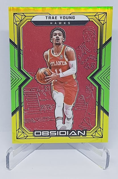 2021-22 Panini Obsidian Red Yellow Green Trae Young Atlanta Hawks 72/99 #11
