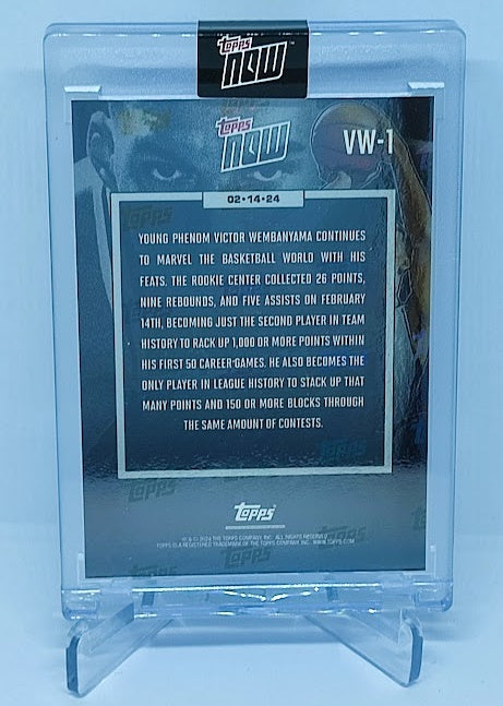 2024 Topps Now RC Victor Wembanyama 1000th Point VW-1 (A)