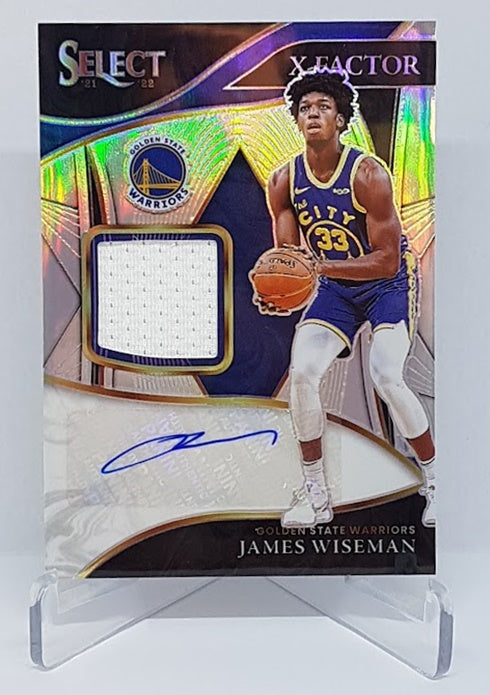 2021-22 Panini Select X-Factor Auto Jersey James Wiseman Warriors 64/99