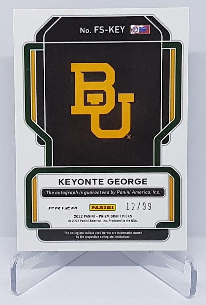 2022 Panini Prizm Draft Picks Purple Cracked Ice Keyonte George 12/99