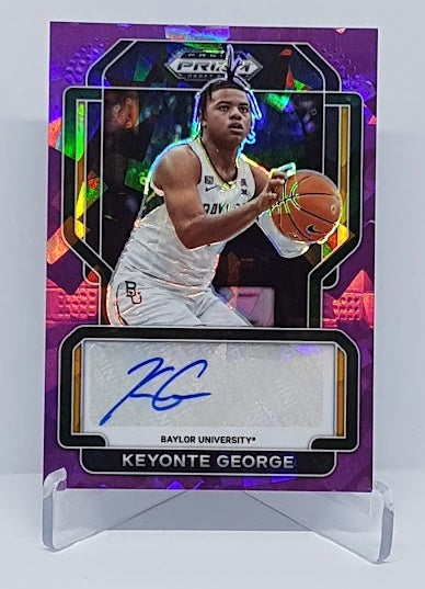 2022 Panini Prizm Draft Picks Purple Cracked Ice Keyonte George 12/99
