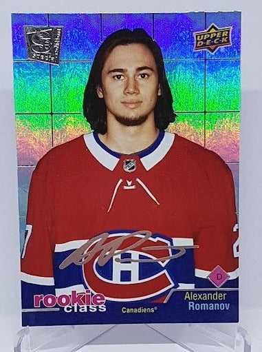 2020-21 Upper Deck Extended Series Rookie Class Alexander Romanov Canadiens RC18