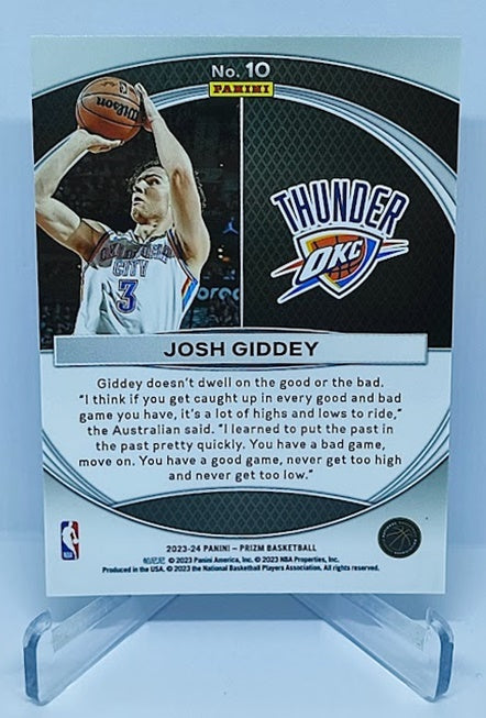 2023-24 Panini Prizm Global Reach Josh Giddey OKC #10