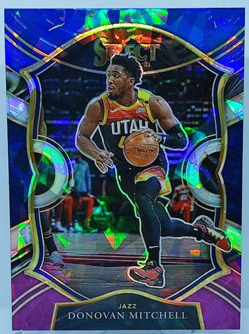2020-21 Panini Select Cracked Ice Prizm Donovan Mitchell Utah #27
