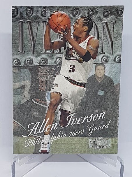 1998 Skybox Metal Universe Embossed Allen Iverson 76ers #33