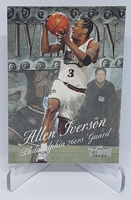 1998 Skybox Metal Universe Embossed Allen Iverson 76ers #33