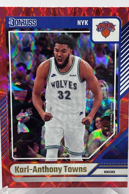 2024-25 Panini Donruss Red Karl-Anthony Towns New York Knicks #8 *6