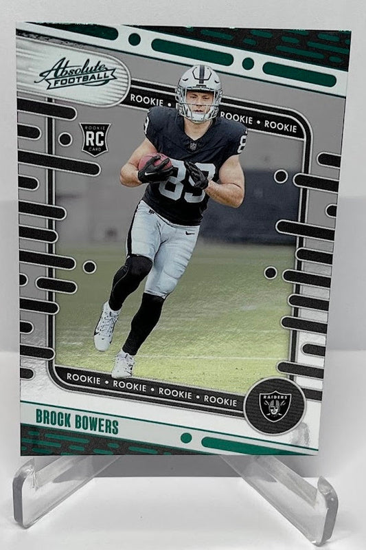 2024 Panini Absolute Green Foil RC Brock Bowers Raiders #113 *3