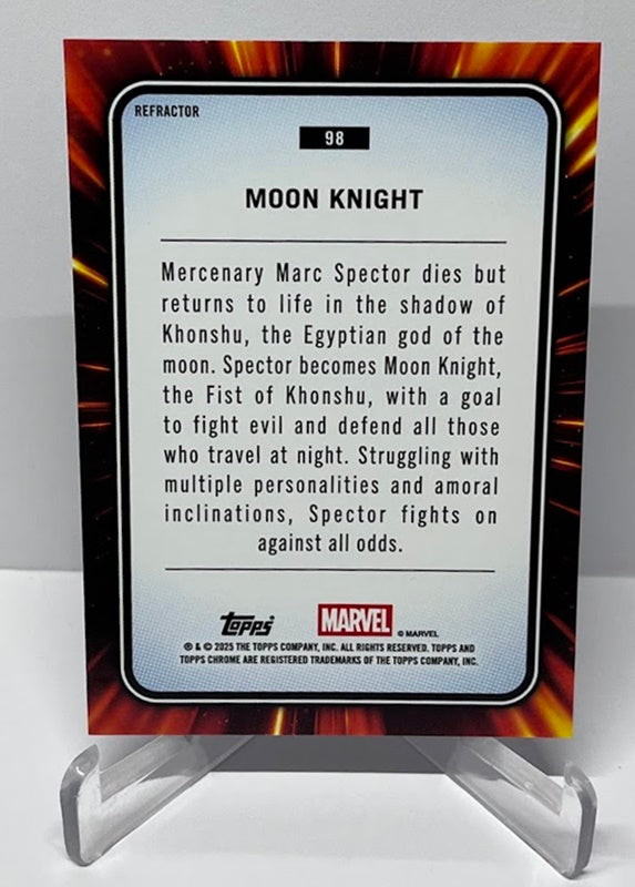 2025 Topps Chrome Marvel Refractor Moon Knight #98 *7