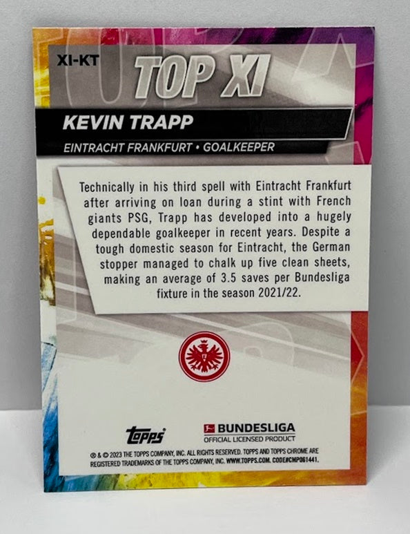 2022-23 Topps Chrome TOP XI Kevin Trapp Eintracht Frankfurt