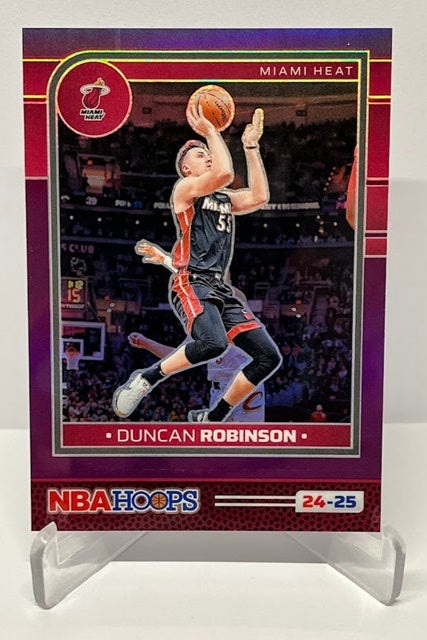 2024-25 Panini Hoops Purple Prizm Duncan Robinson Miami 024/249 #222