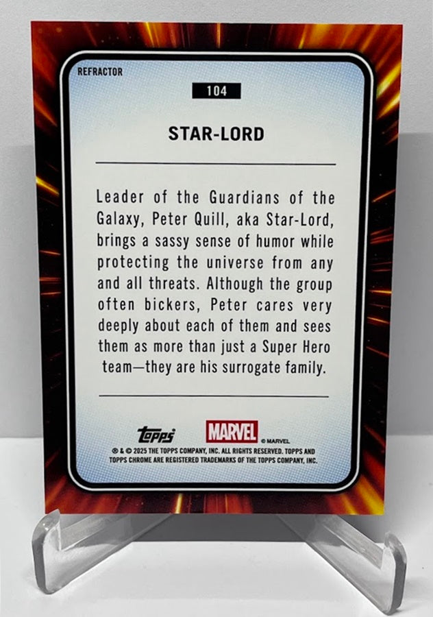 2025 Topps Chrome Marvel Refractor Star-Lord #104 *7